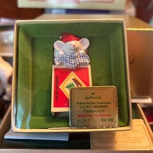 1979 Vintage Ornament - “Little Trimmer Mouse in a Matchbox”